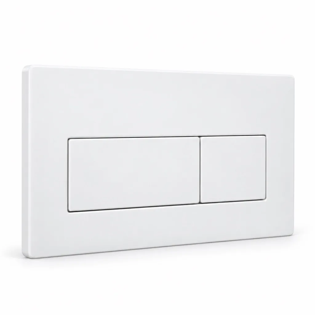 Dual-flush plate, white
