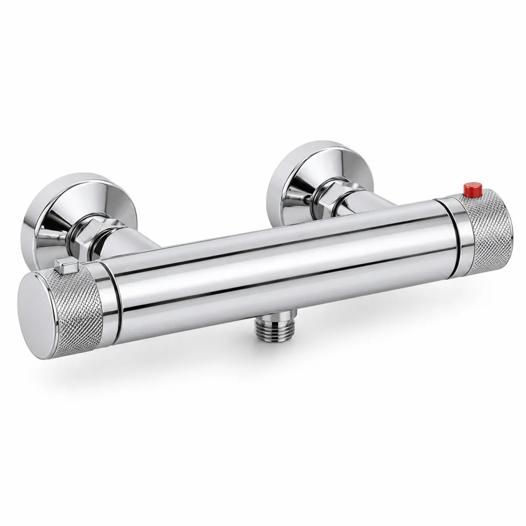 Thermostatic shower mixer, chrome