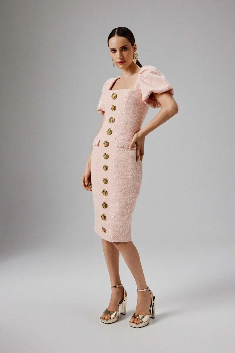 Cable Knit Merino Midi Dress