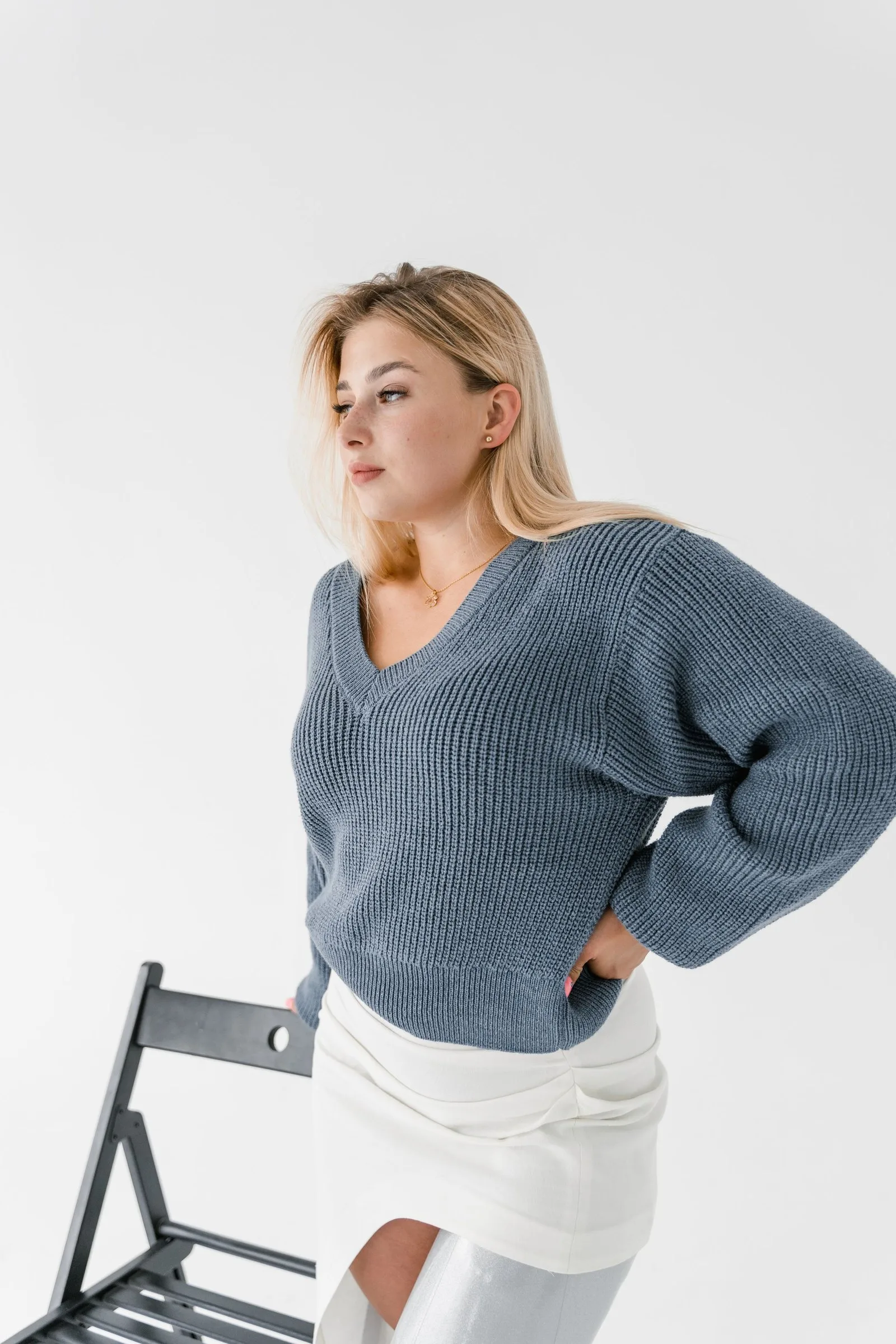 cloud v neck knit