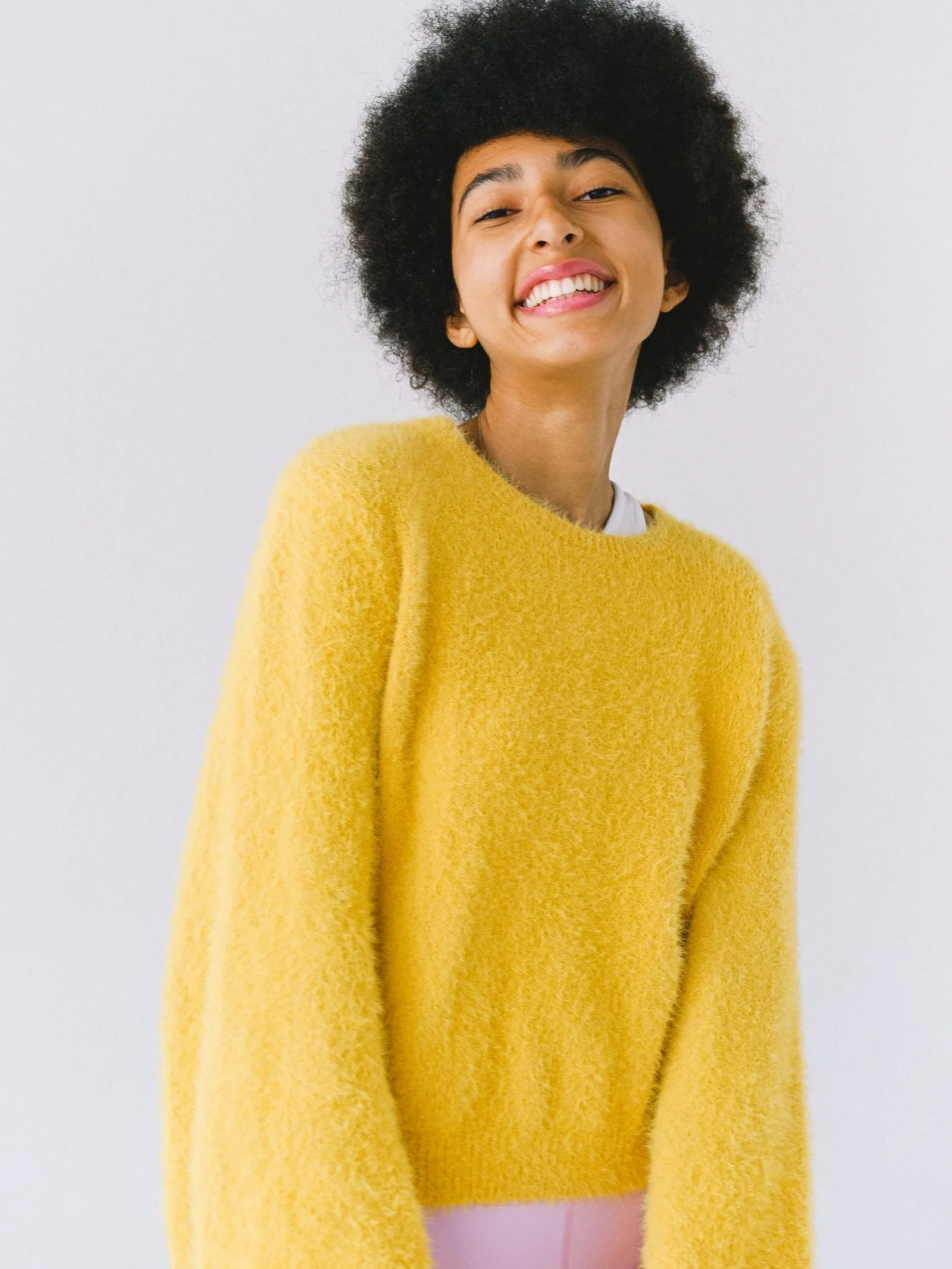 fluffy crew sweater