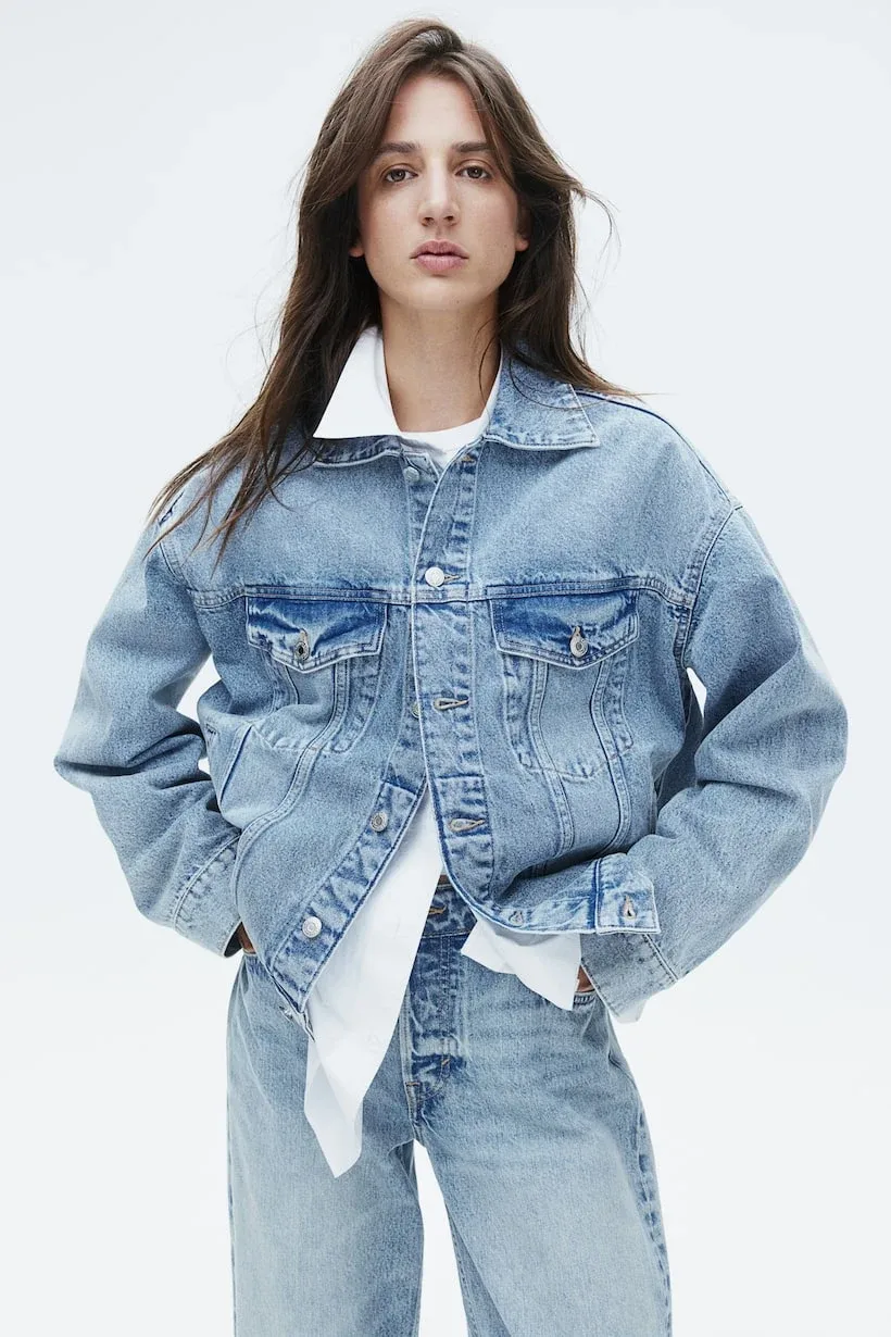 Washed denim jacket