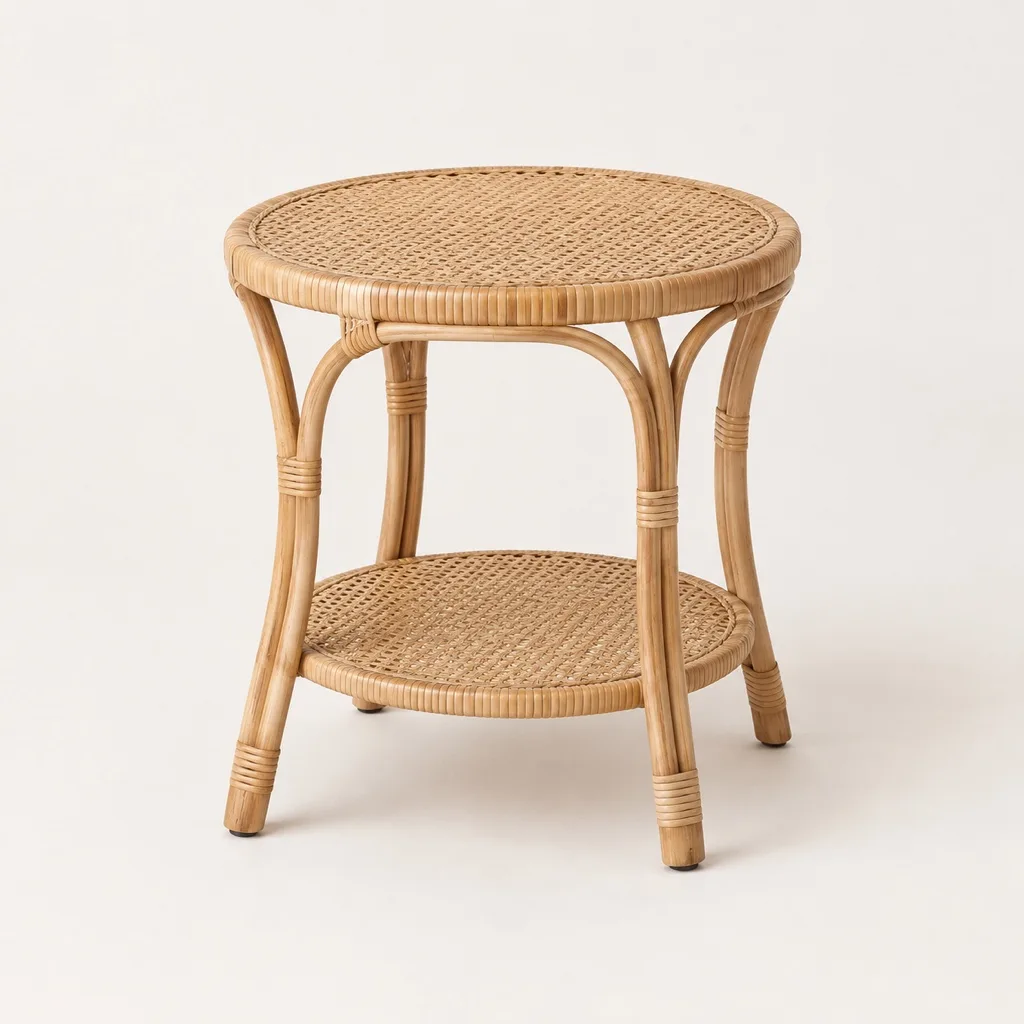Tressage bedside table in rattan