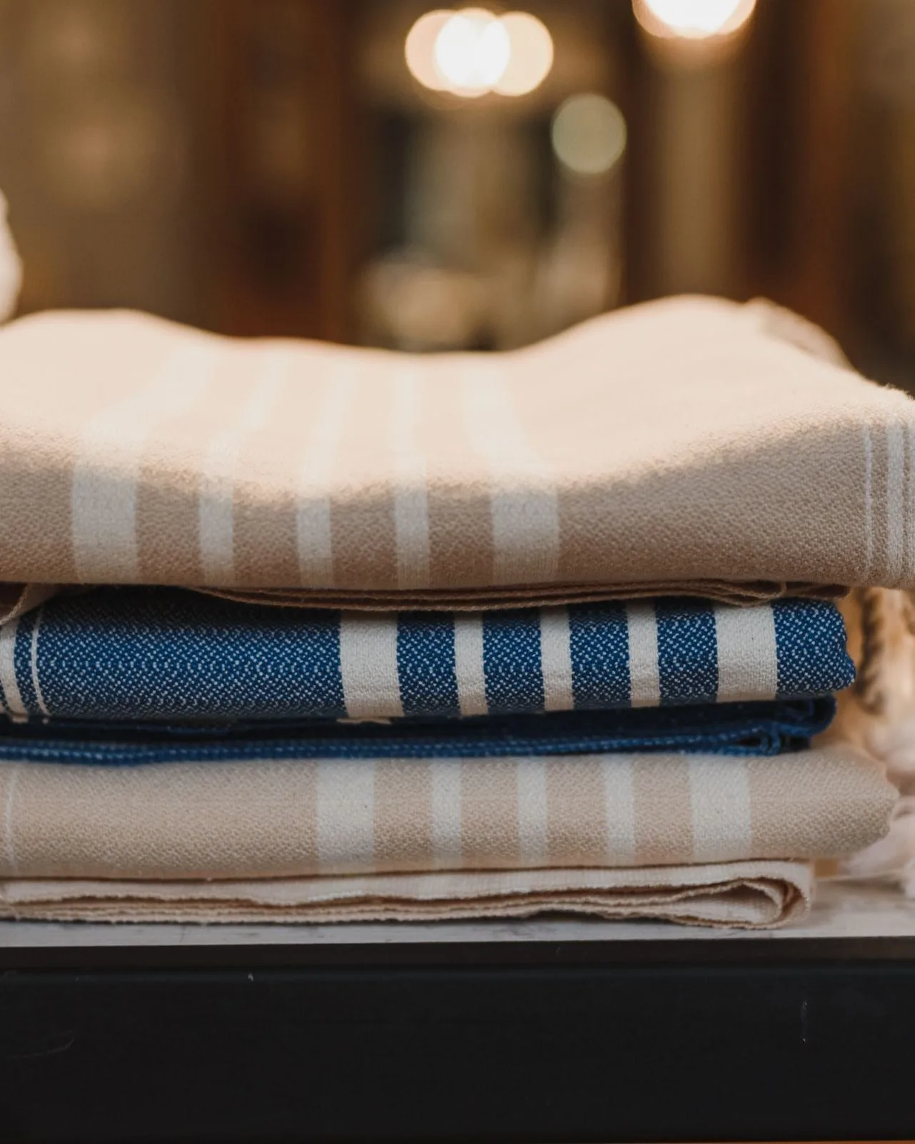 striped cotton throw
