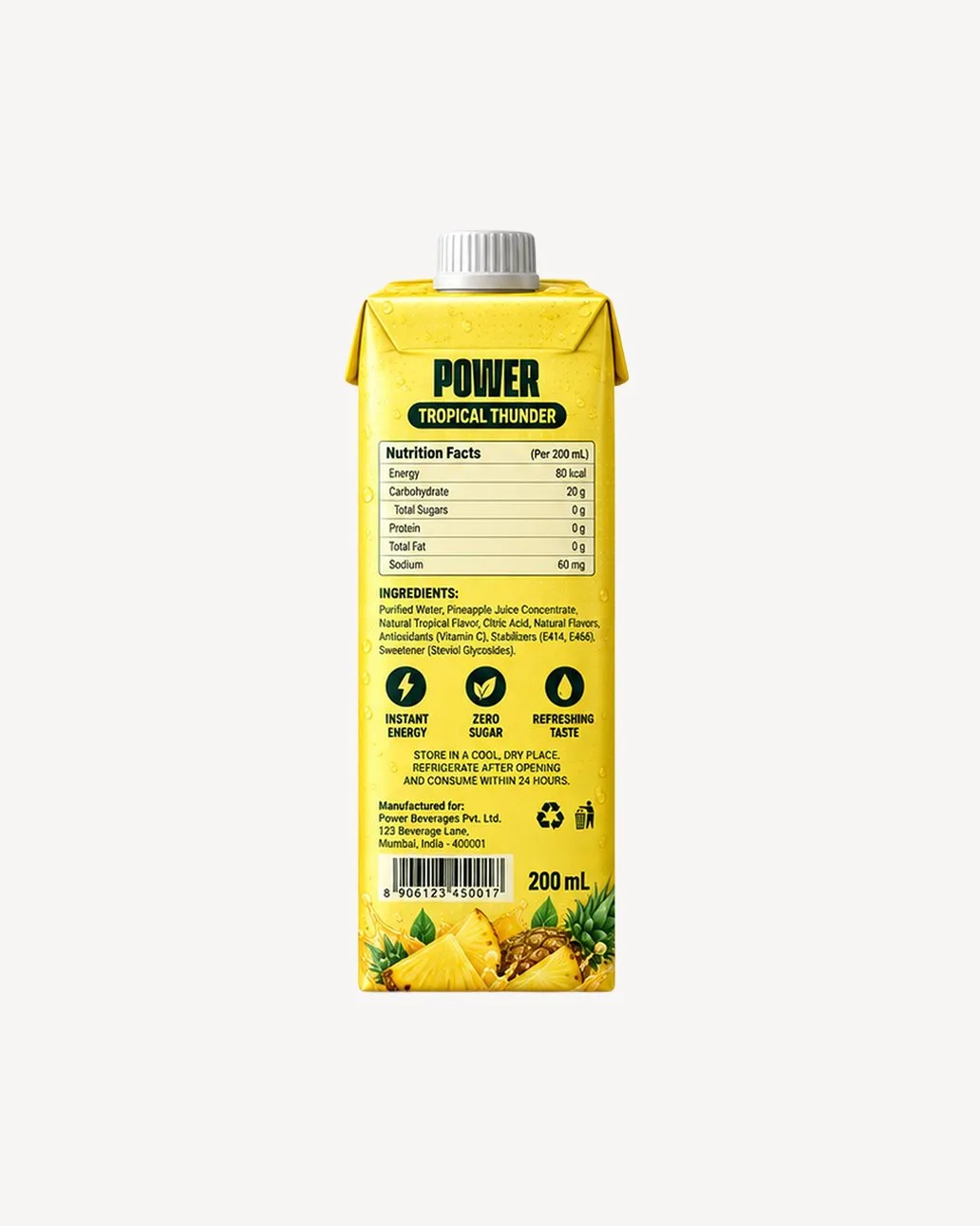 Power Tropical Thunder Energy Drink – Tetra Pack