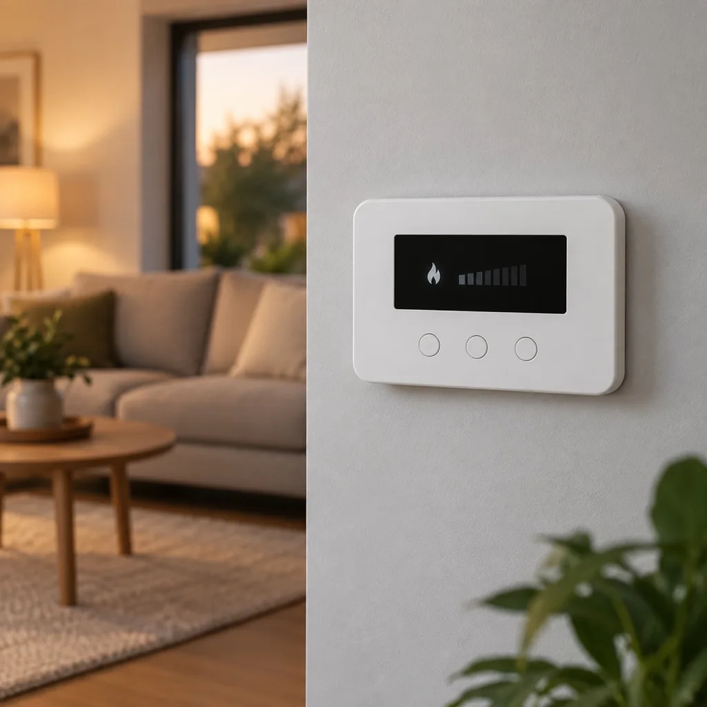 Connected wireless thermostat for boilers