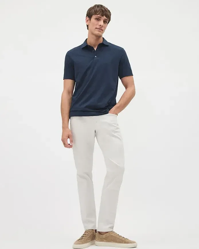 Cotton mesh polo