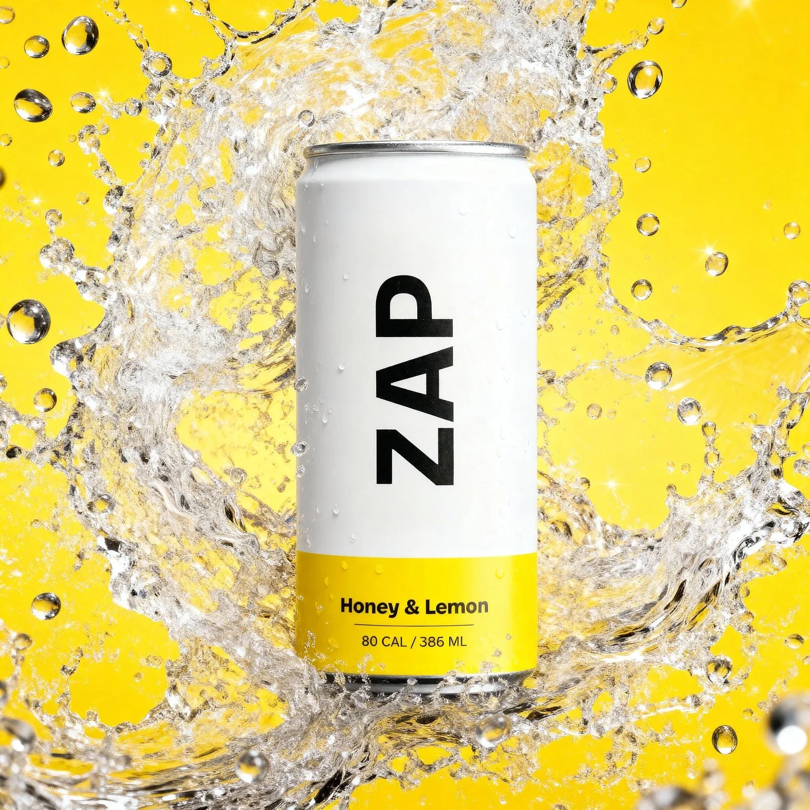 A can of honey lemon in a splash