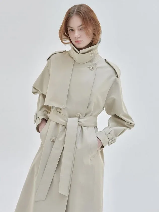 Belted trench coat