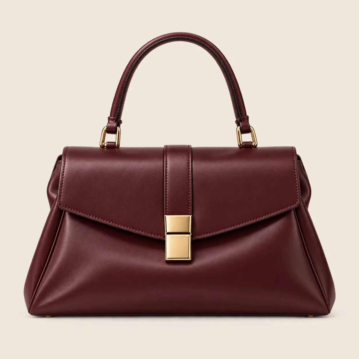 structured leather bag
