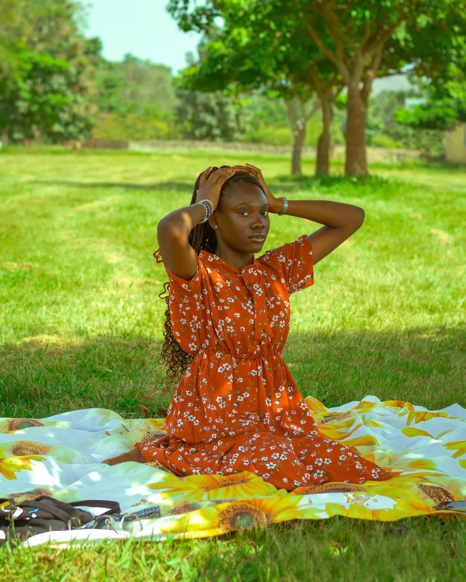 Saffron Linen Wrap Dress