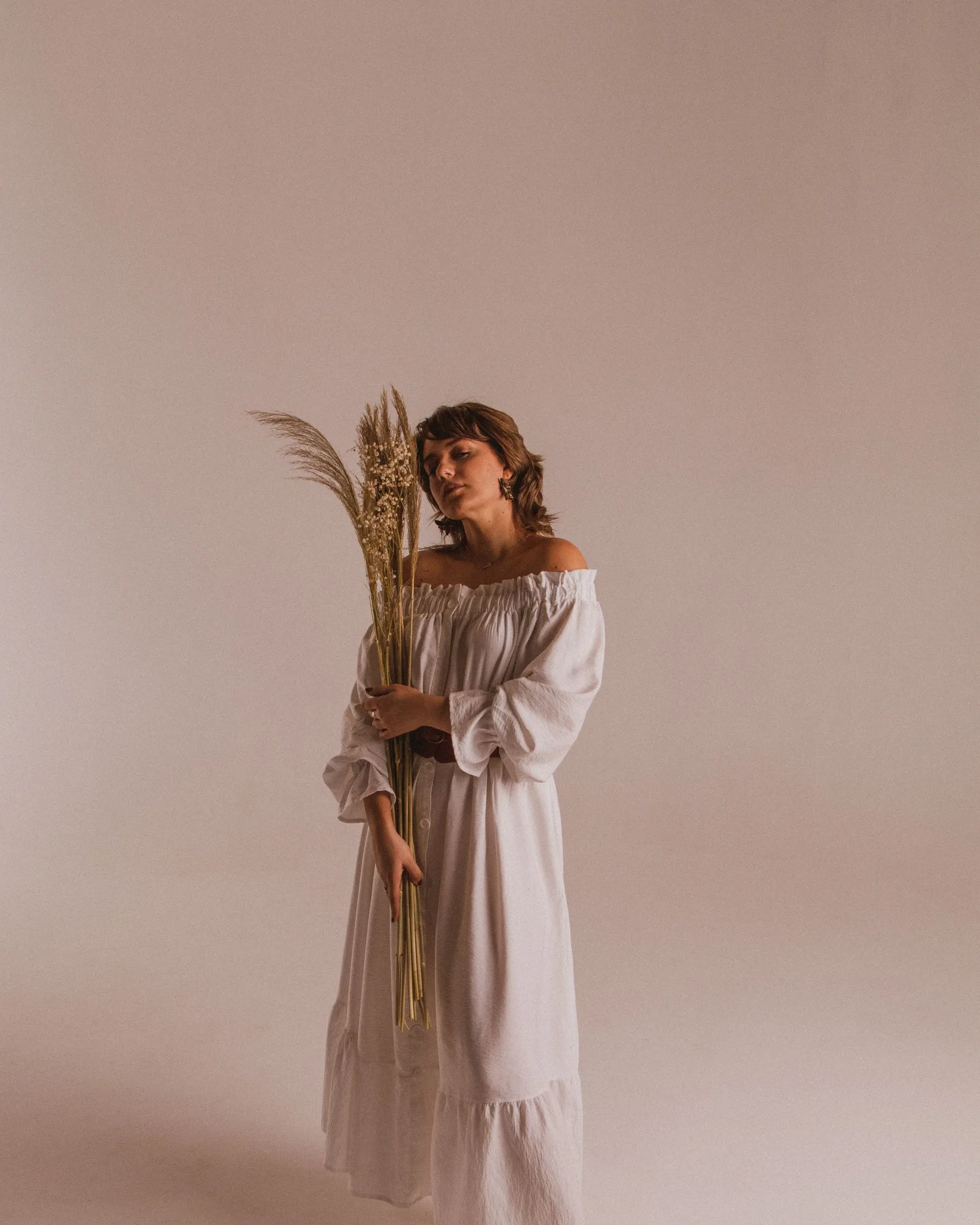 ivory tiered maxi dress