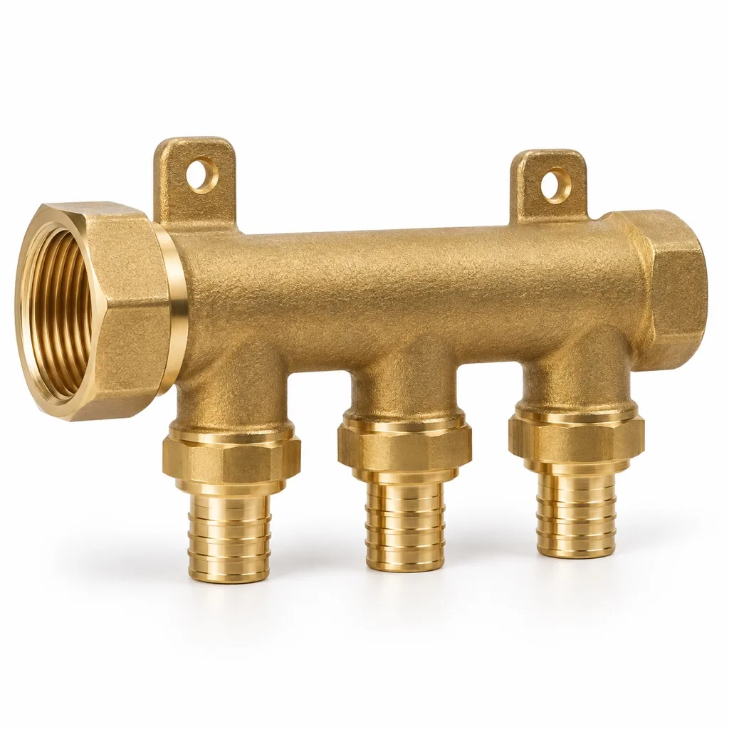 PEX manifold, three outlets, 16 mm