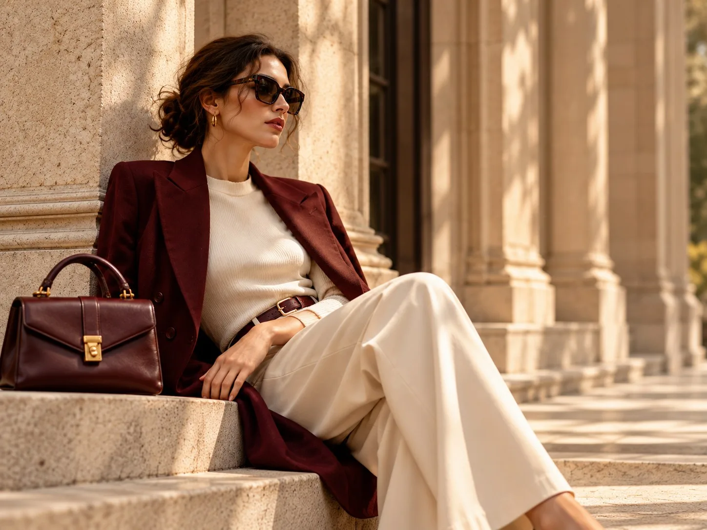 relaxed wool jacket