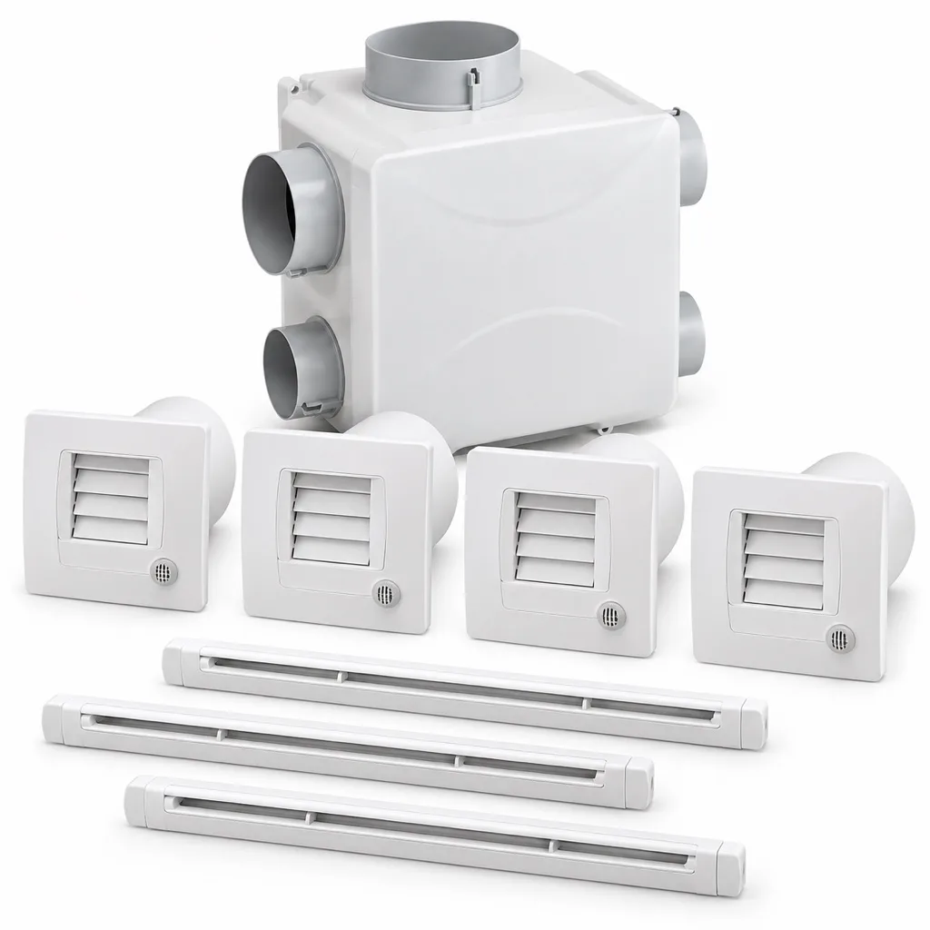 Humidity-controlled extract ventilation kit
