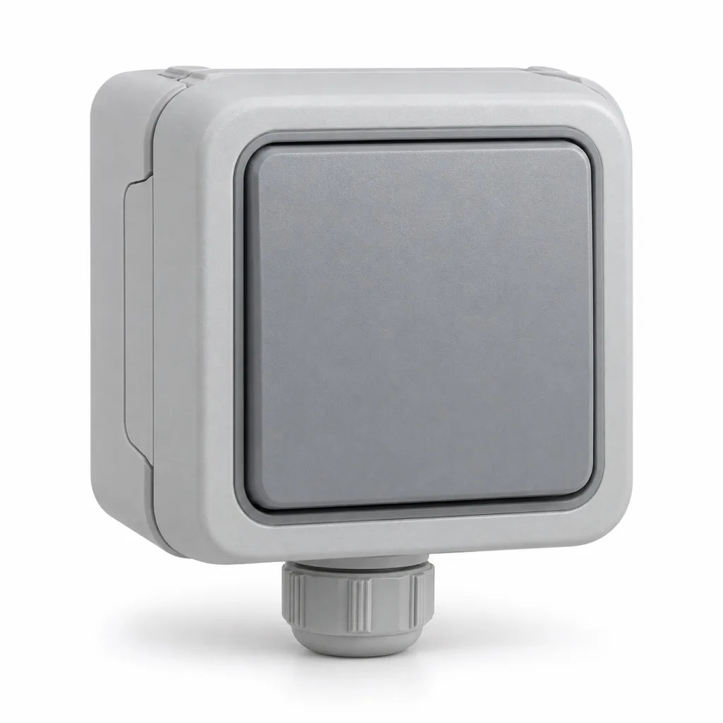 Weatherproof two-way switch, IP55