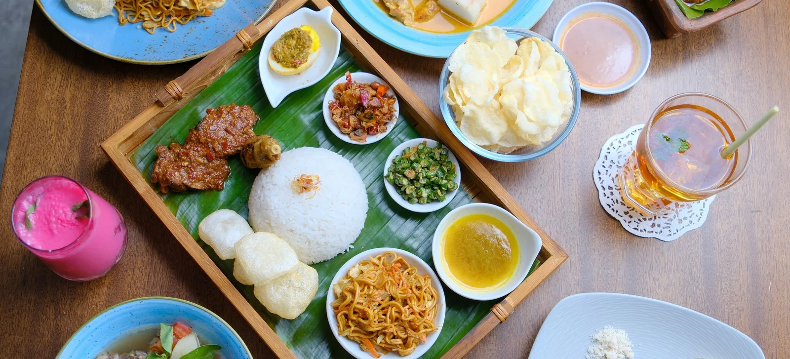 A table of bowls and plates to share