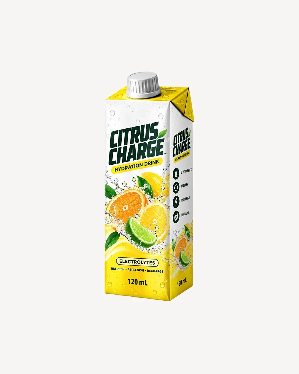 A tennis player with a carton of citrus drink
