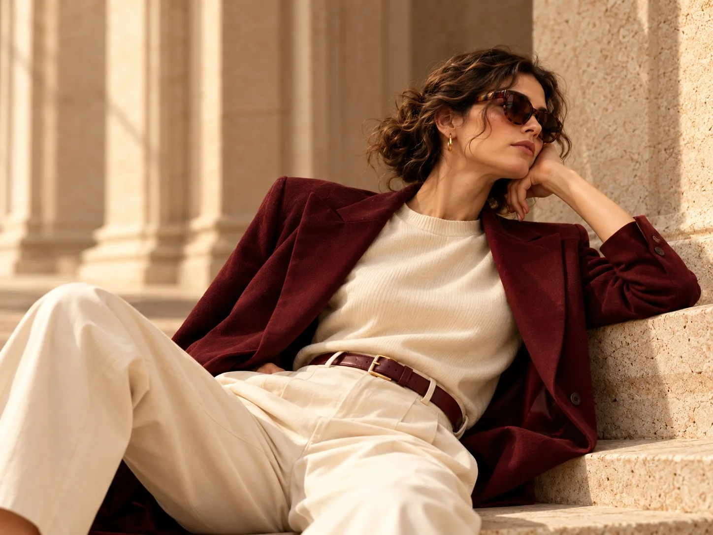 relaxed wool jacket