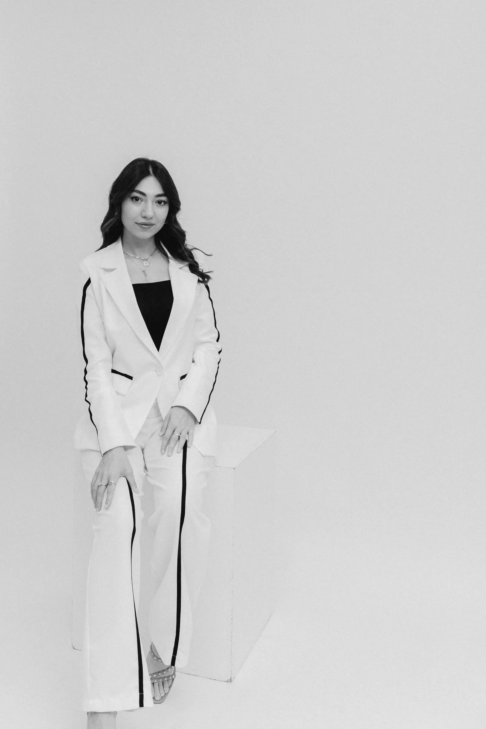 ivory trouser suit