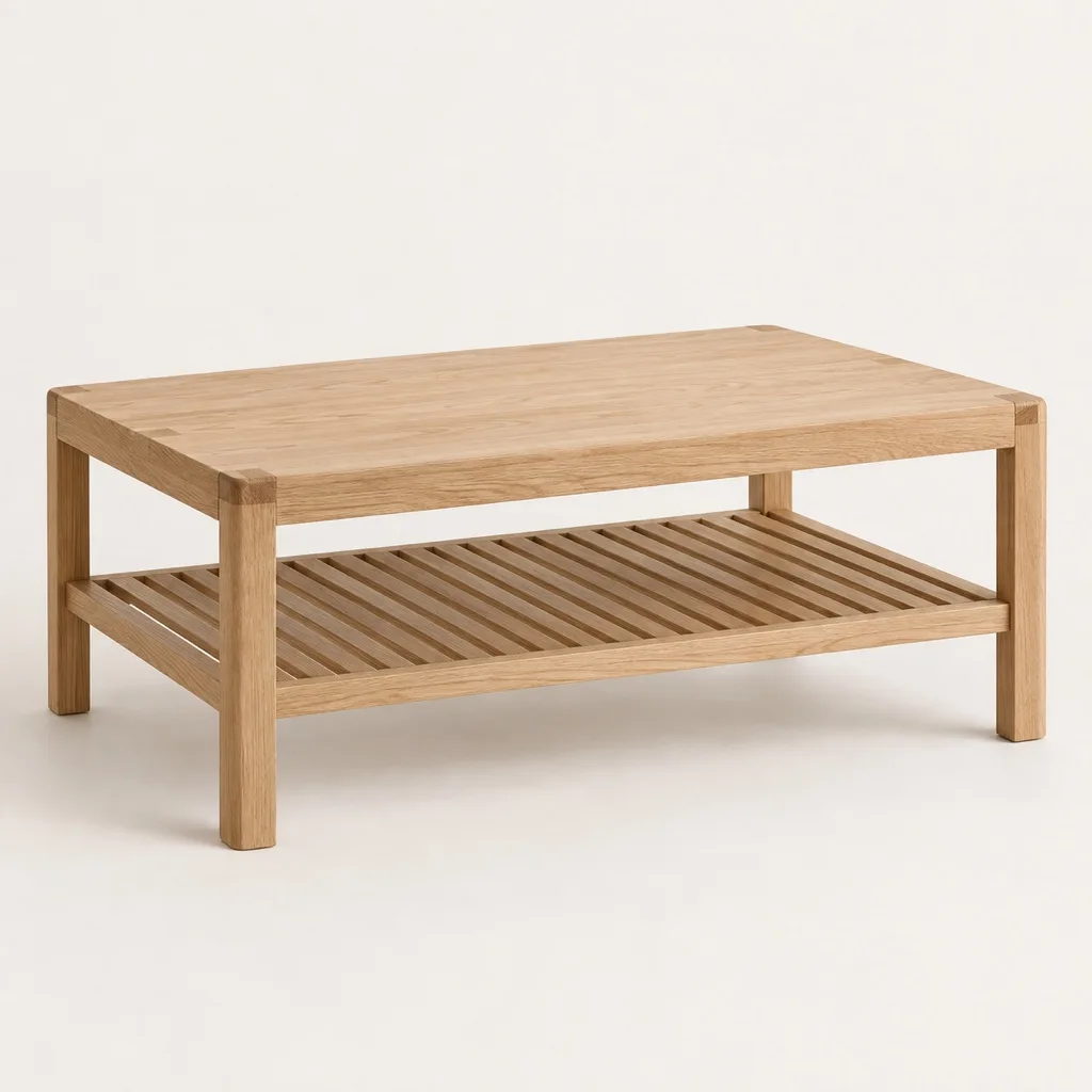 Sève coffee table in solid oak
