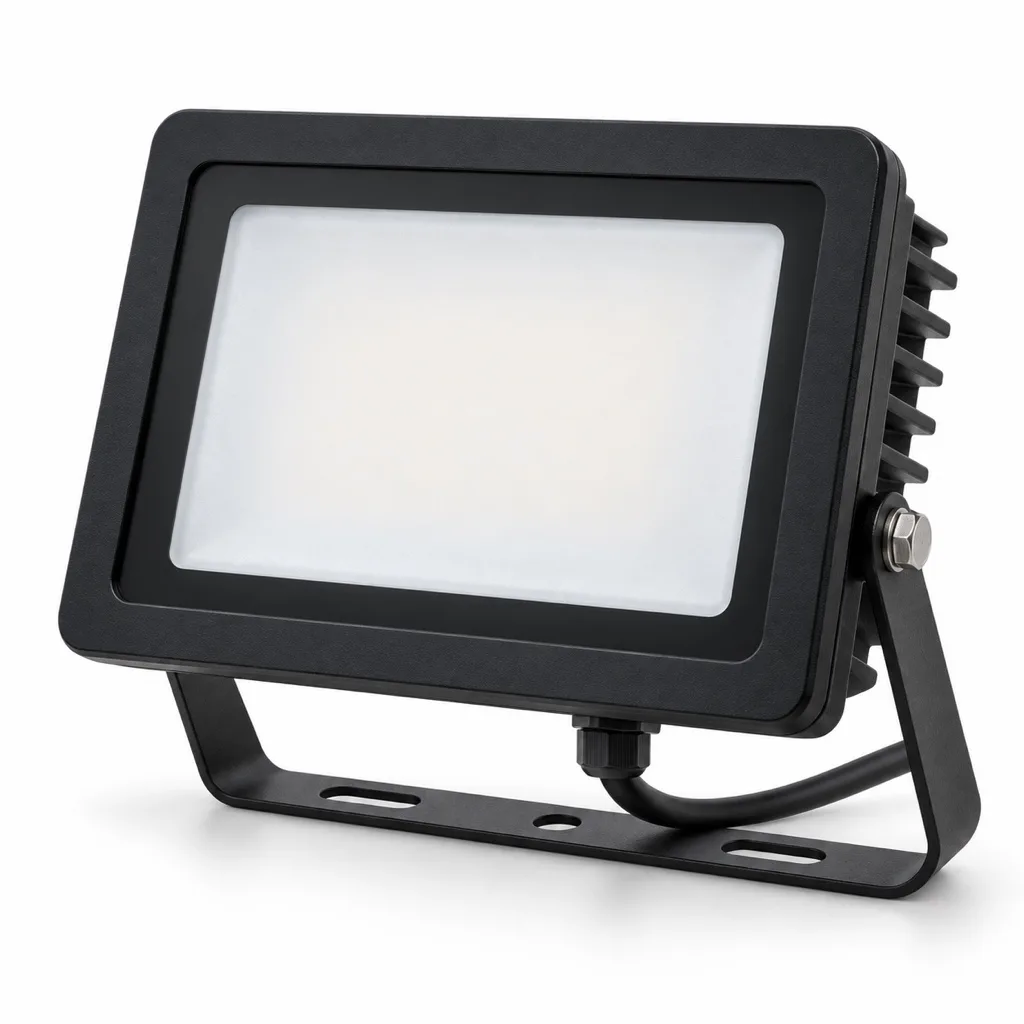 Outdoor LED floodlight, 20 W, IP65, black