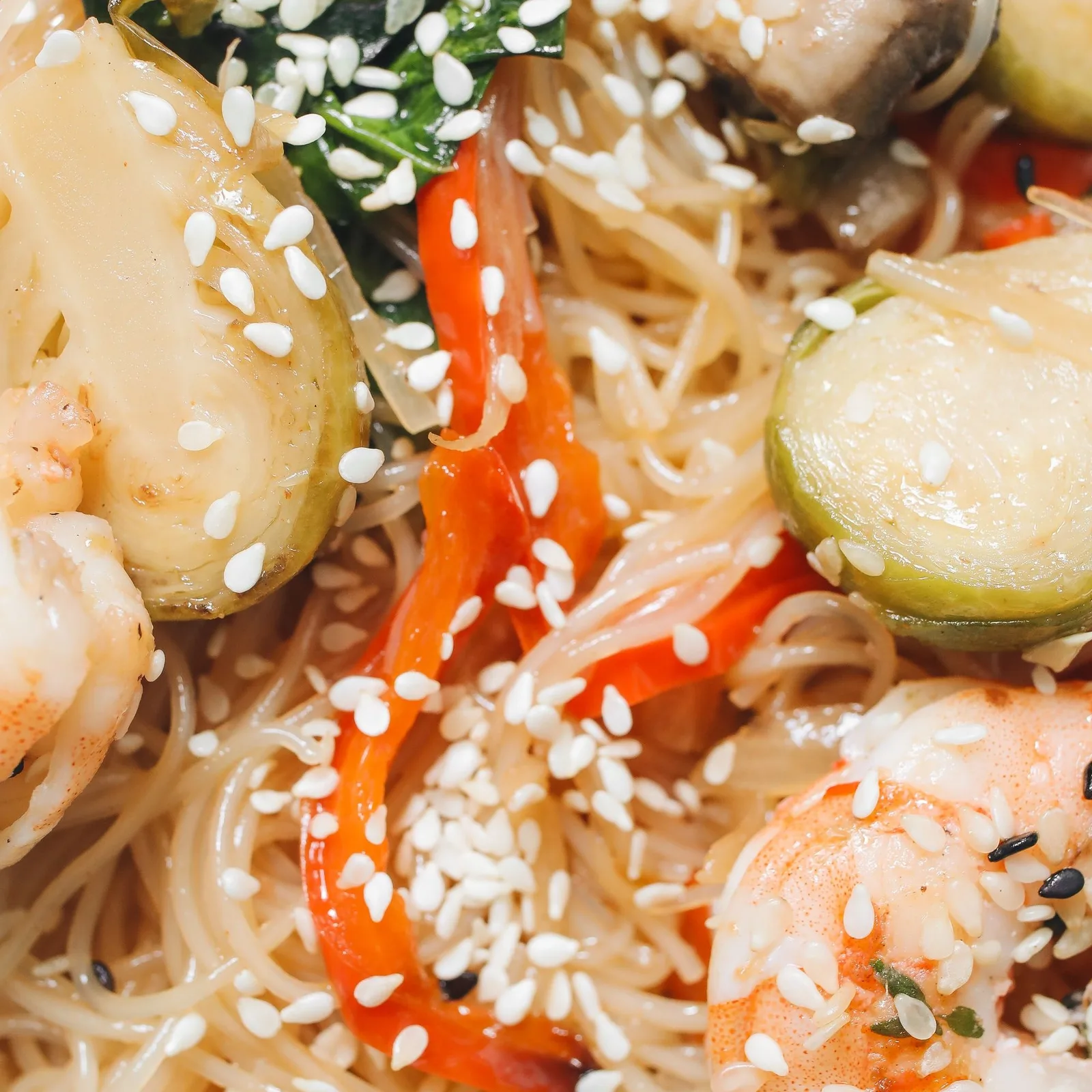 sesame rice noodles