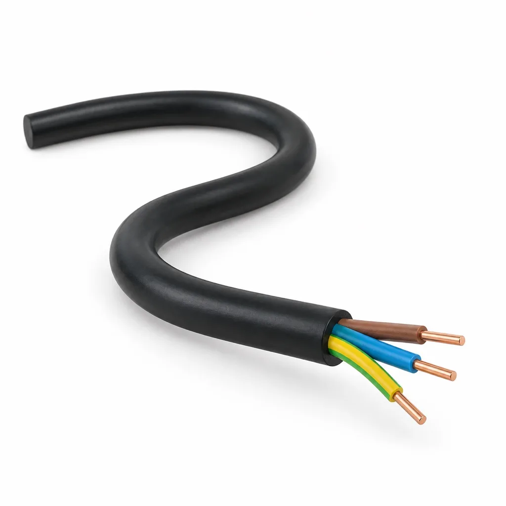 Rigid power cable 3G1.5 mm², by the metre