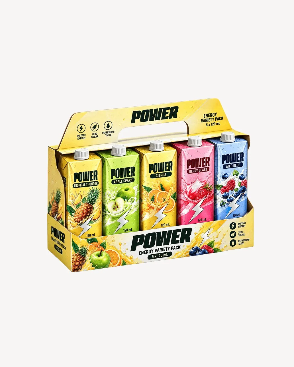 Hands holding cans of every flavour
