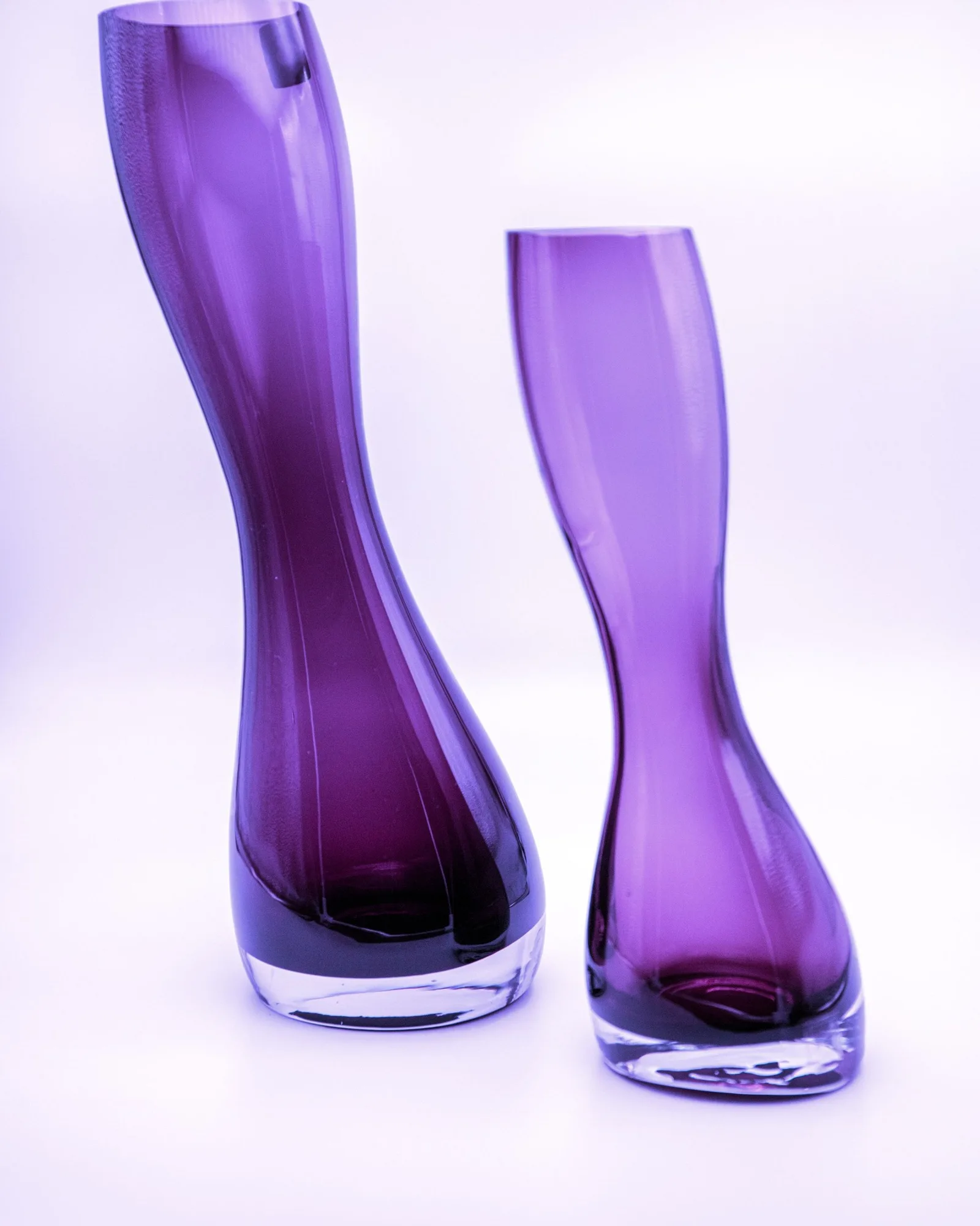 twin glass vases