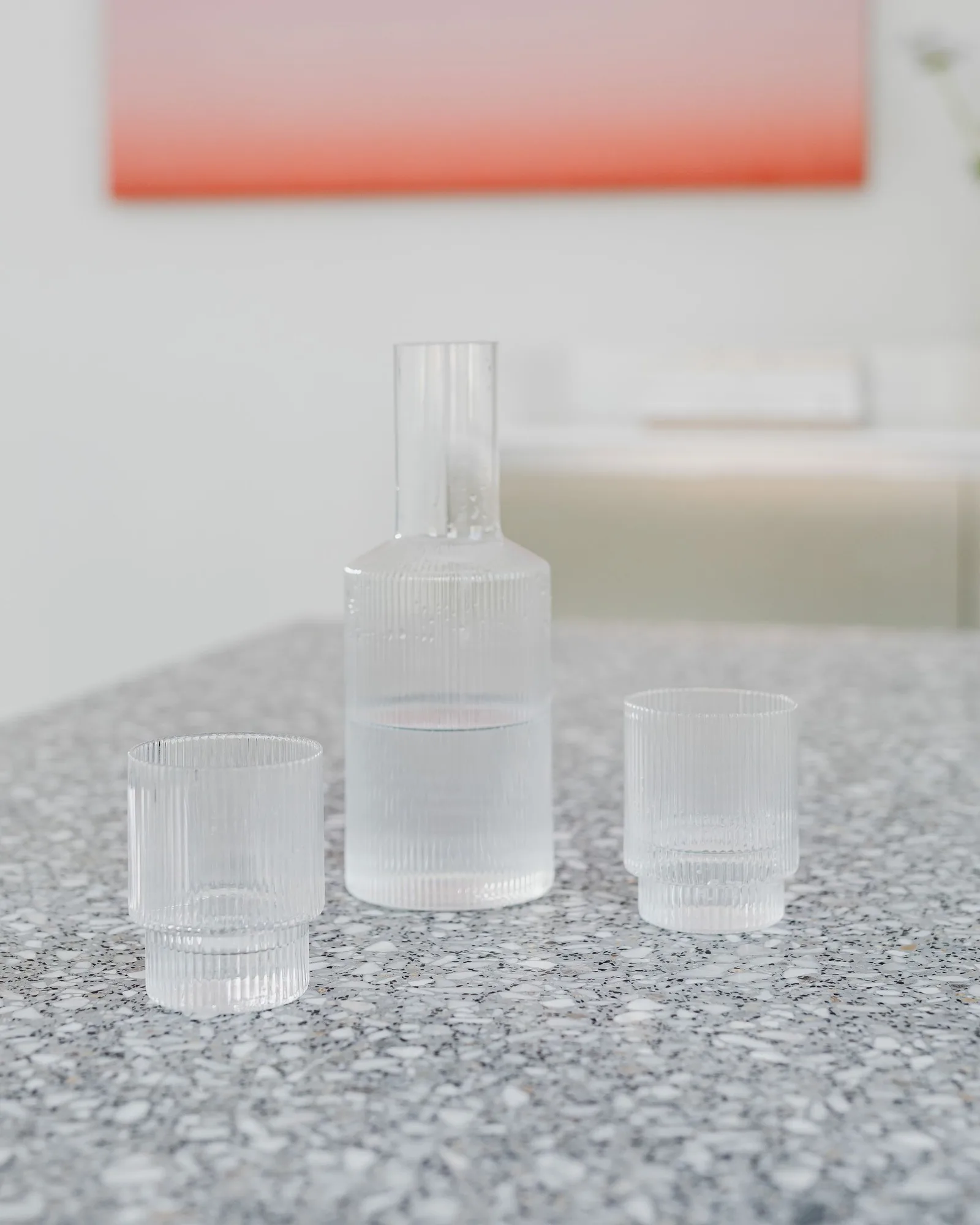 ribbed carafe set