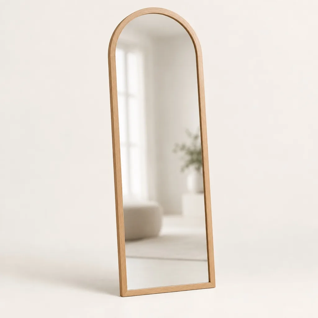 Sève arch mirror in oak 60 x 160 cm