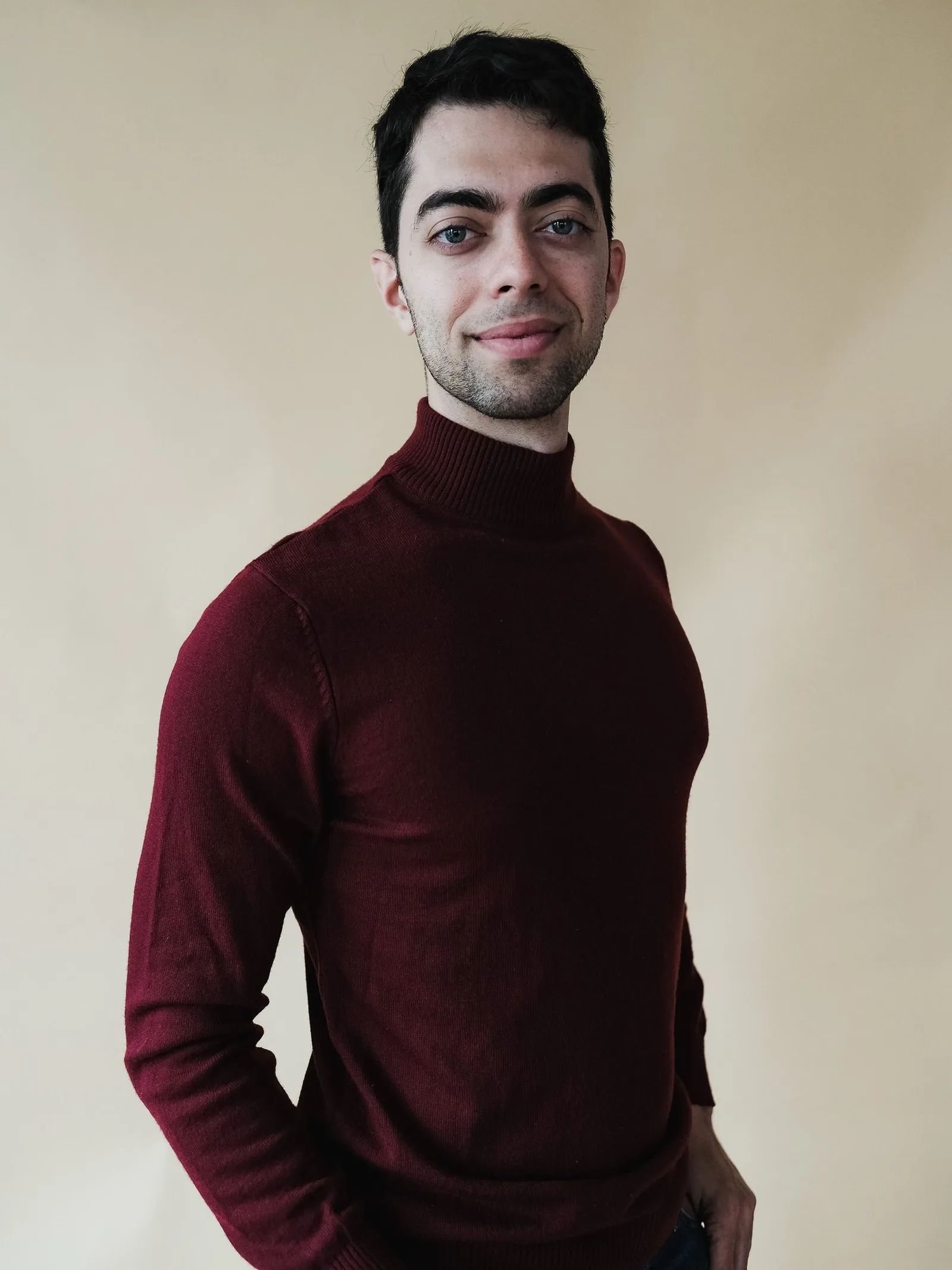 fine knit mockneck