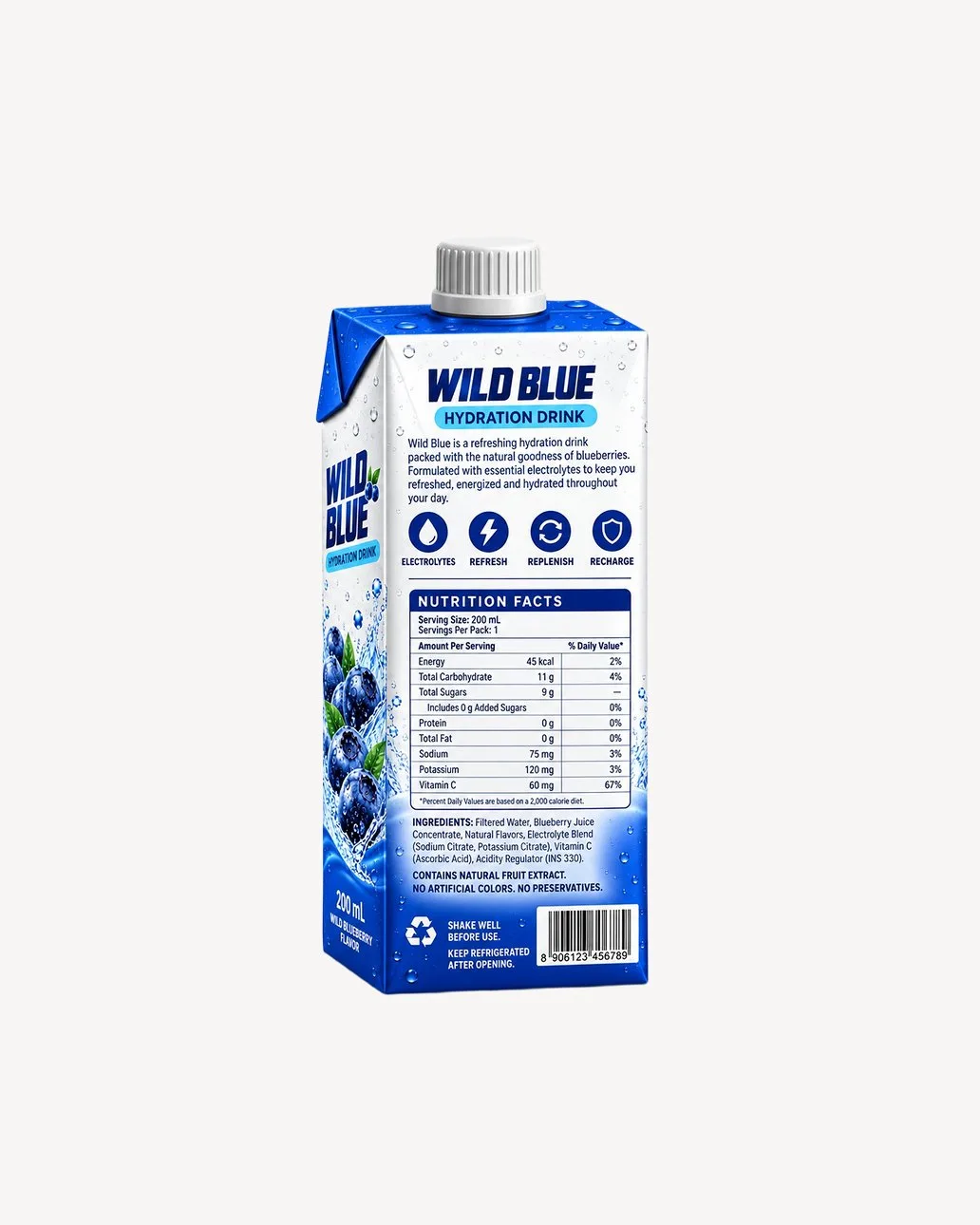 Wild Blue Hydration Drink – Tetra Pack