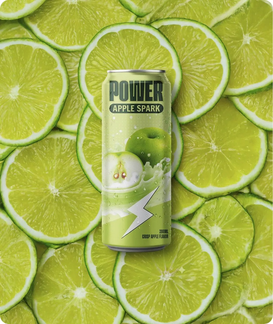 A can on a bed of sliced limes