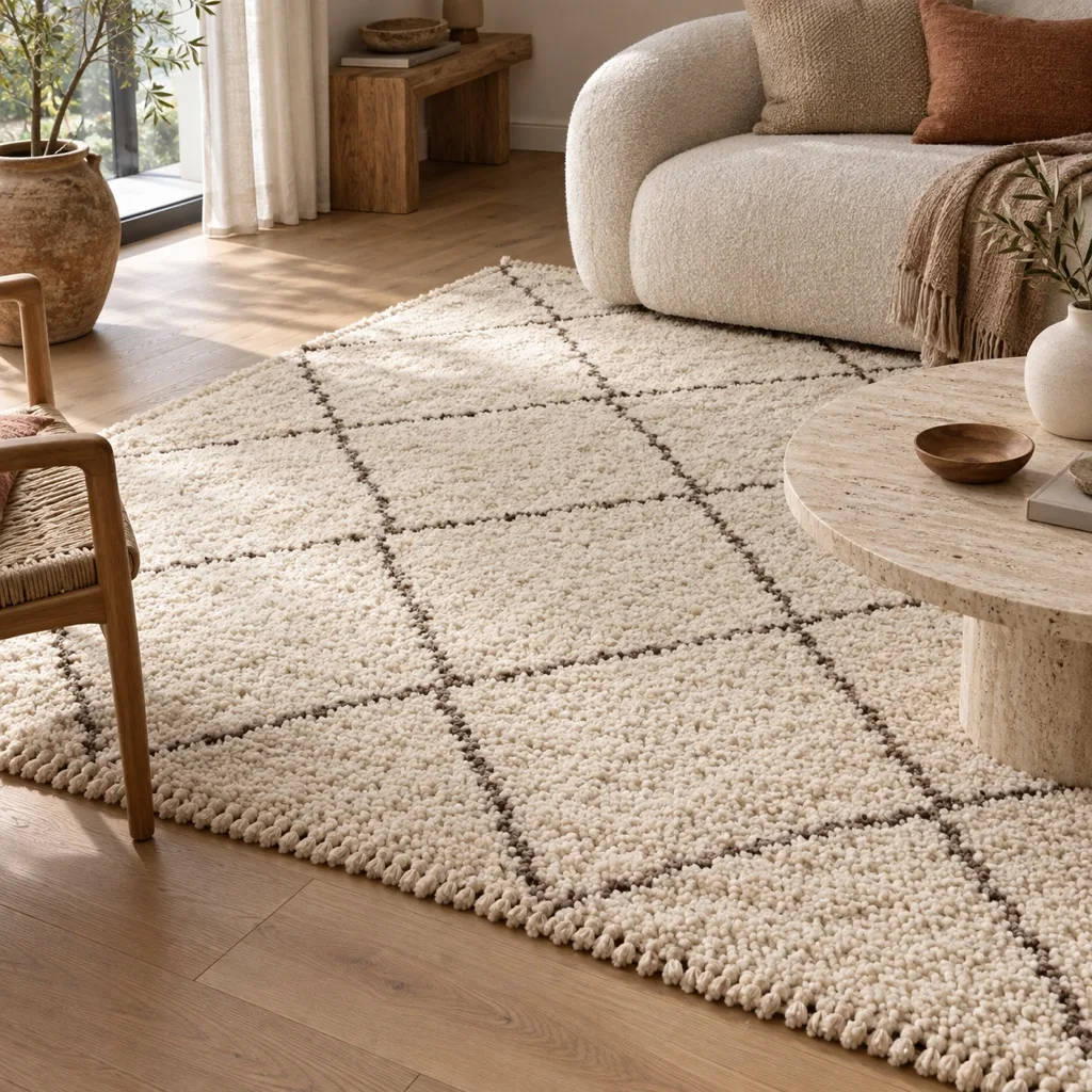 Atlas Berber rug in hand-woven wool