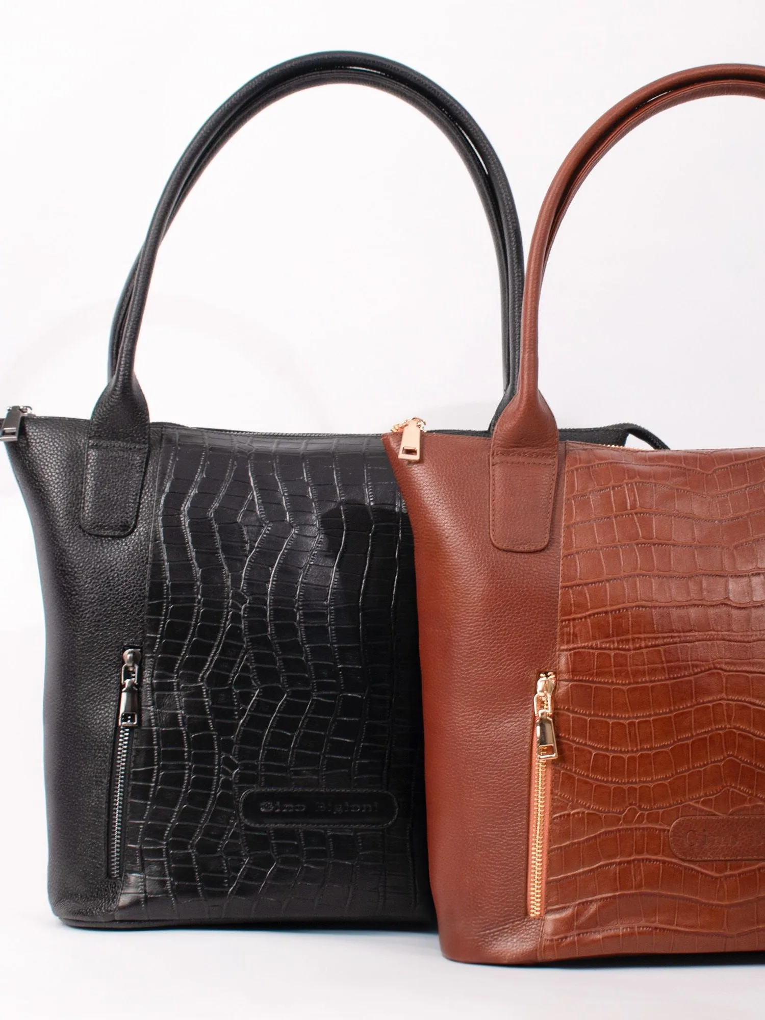 croc embossed tote