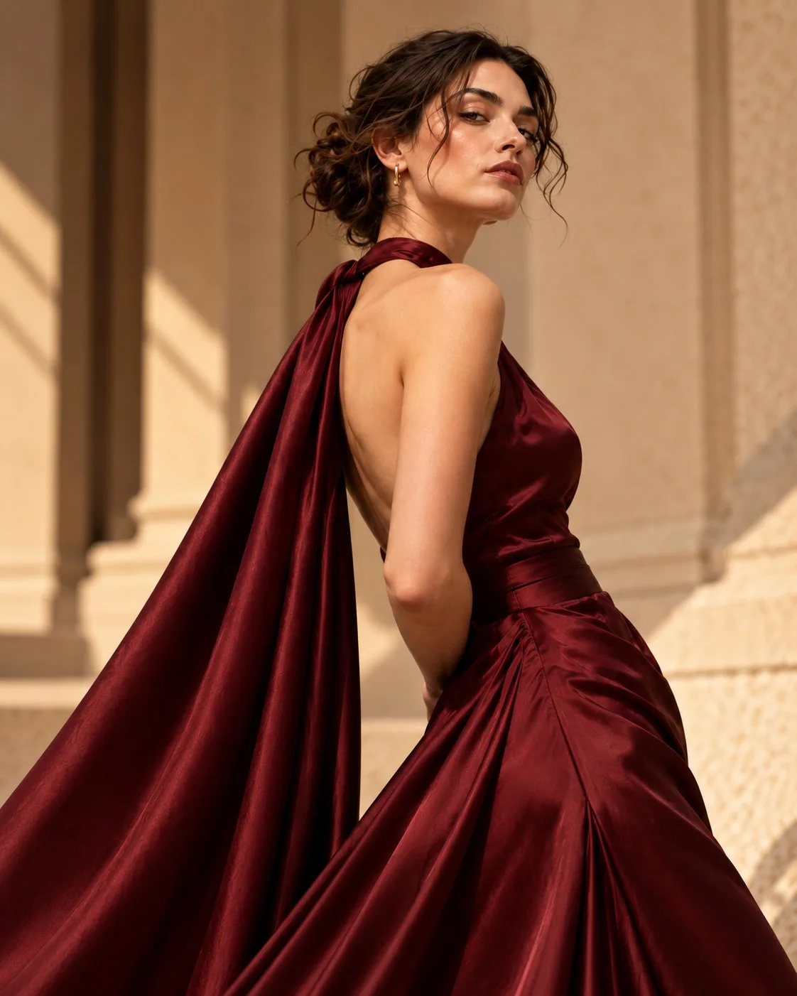 silk halter dress