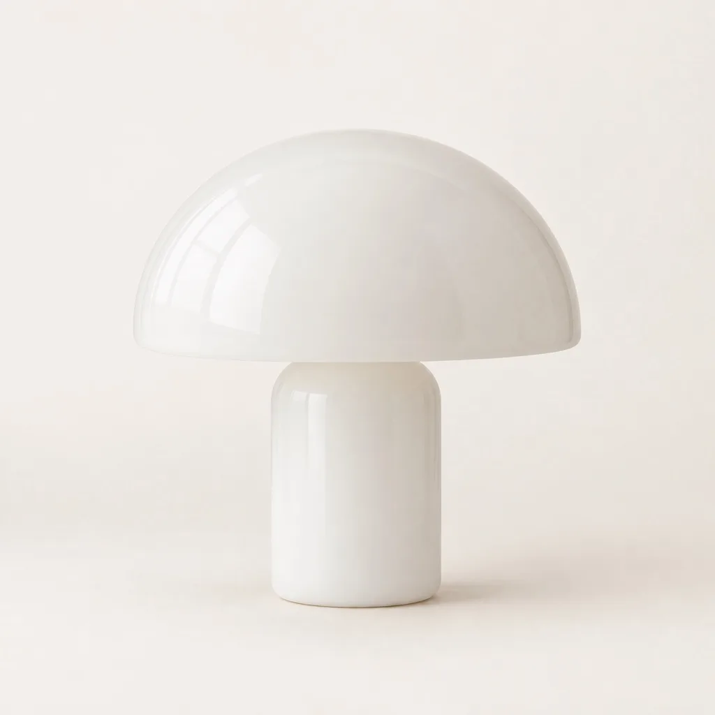 Opale mushroom lamp in opal glass