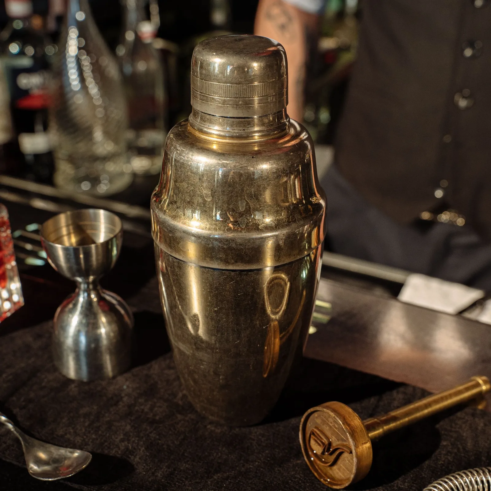 brass cocktail shaker