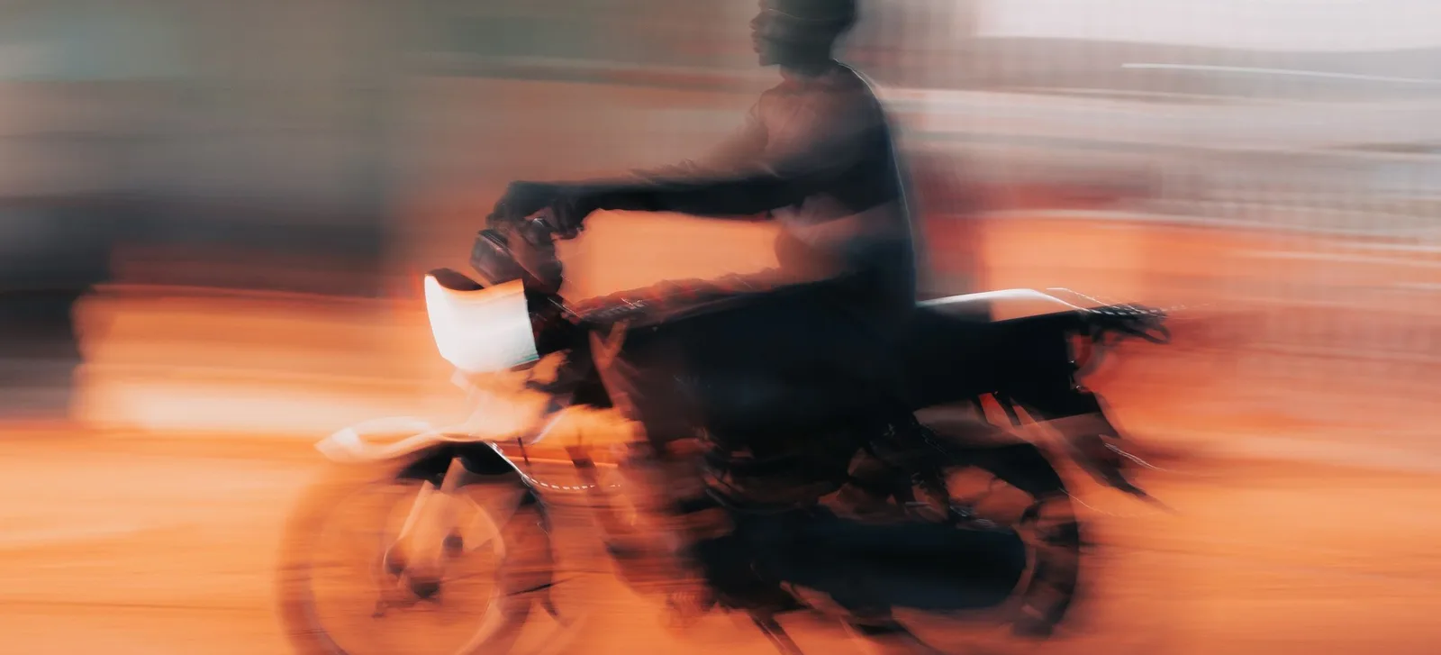 A rider at night