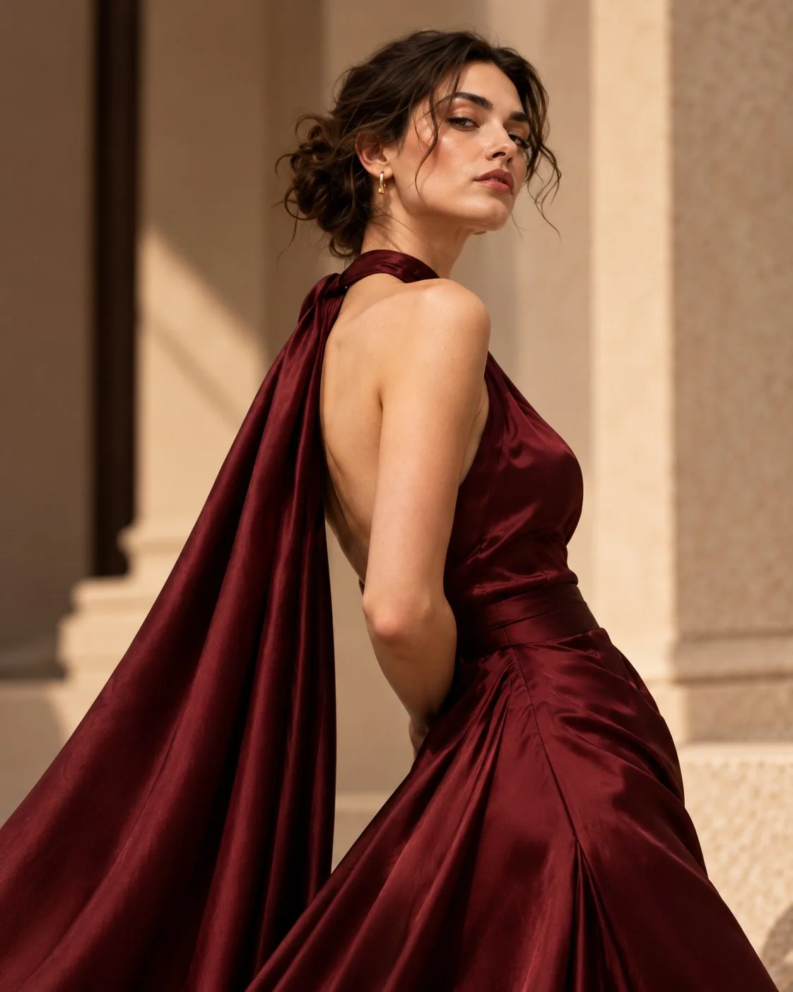 silk halter dress