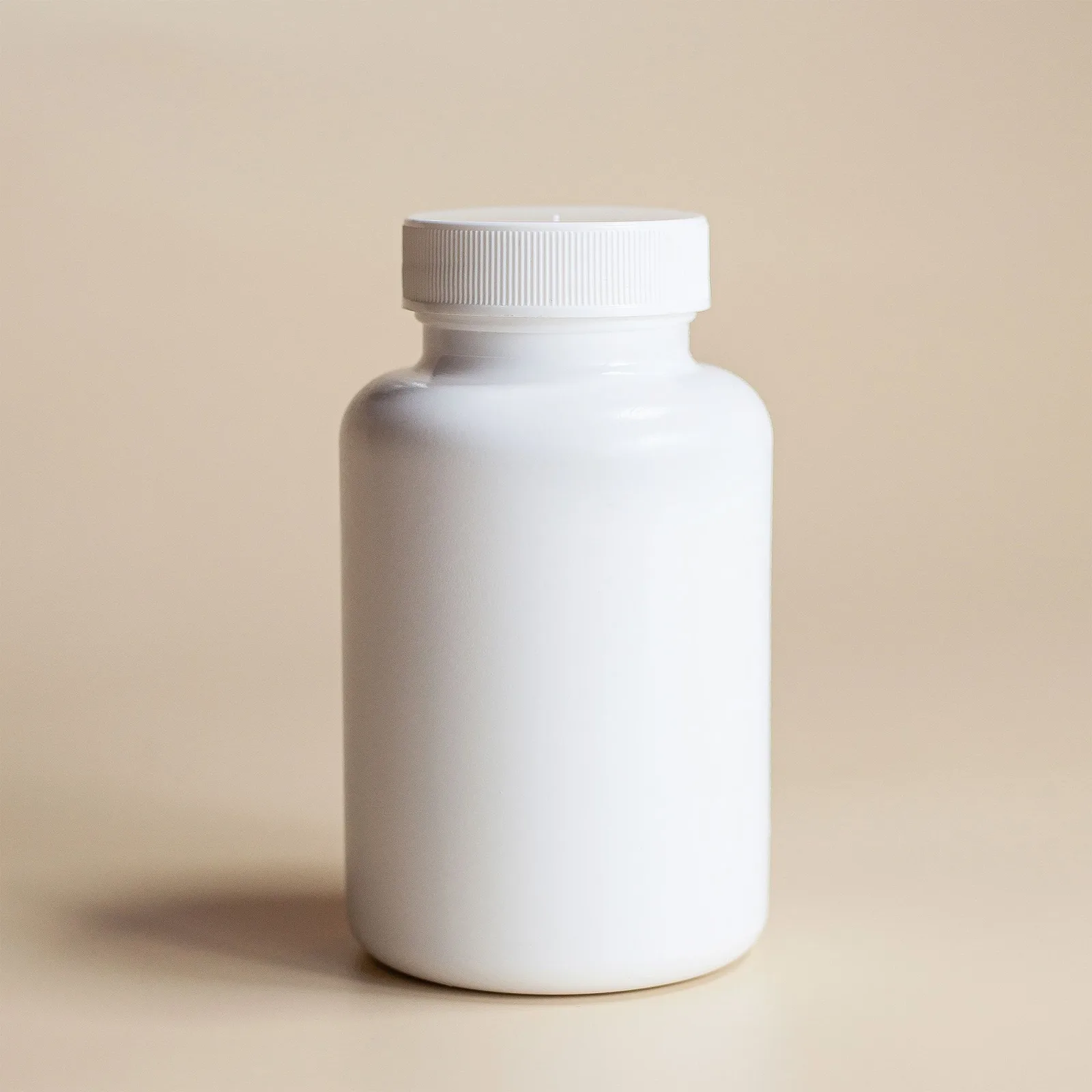 White supplement bottle