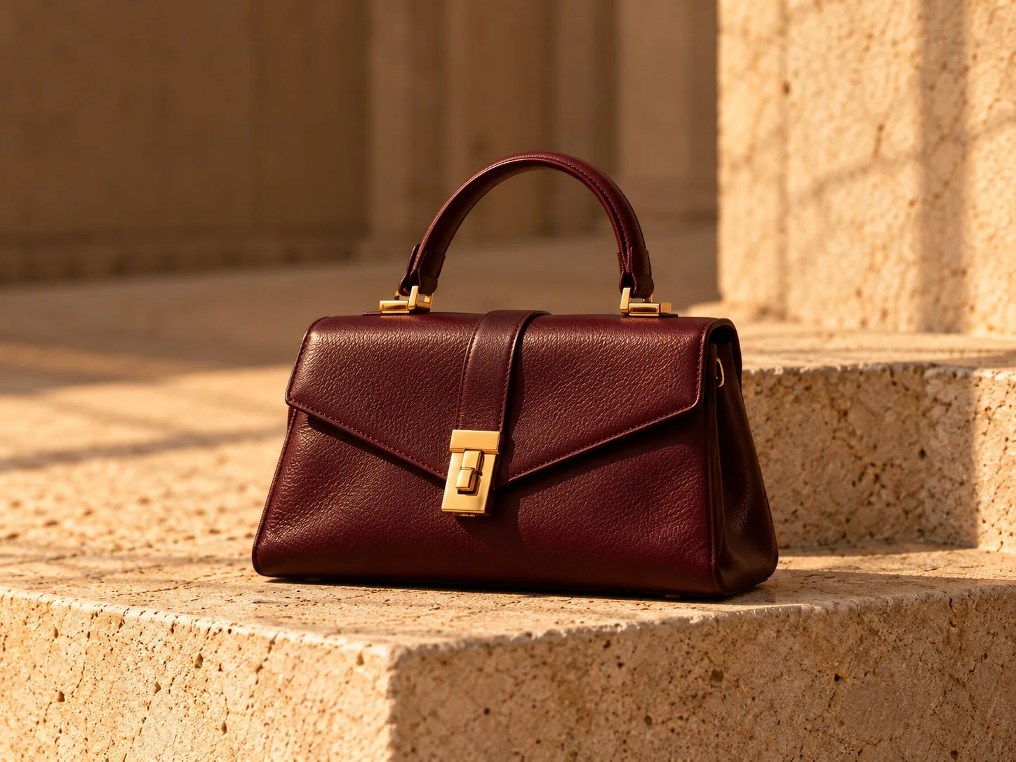 structured leather bag