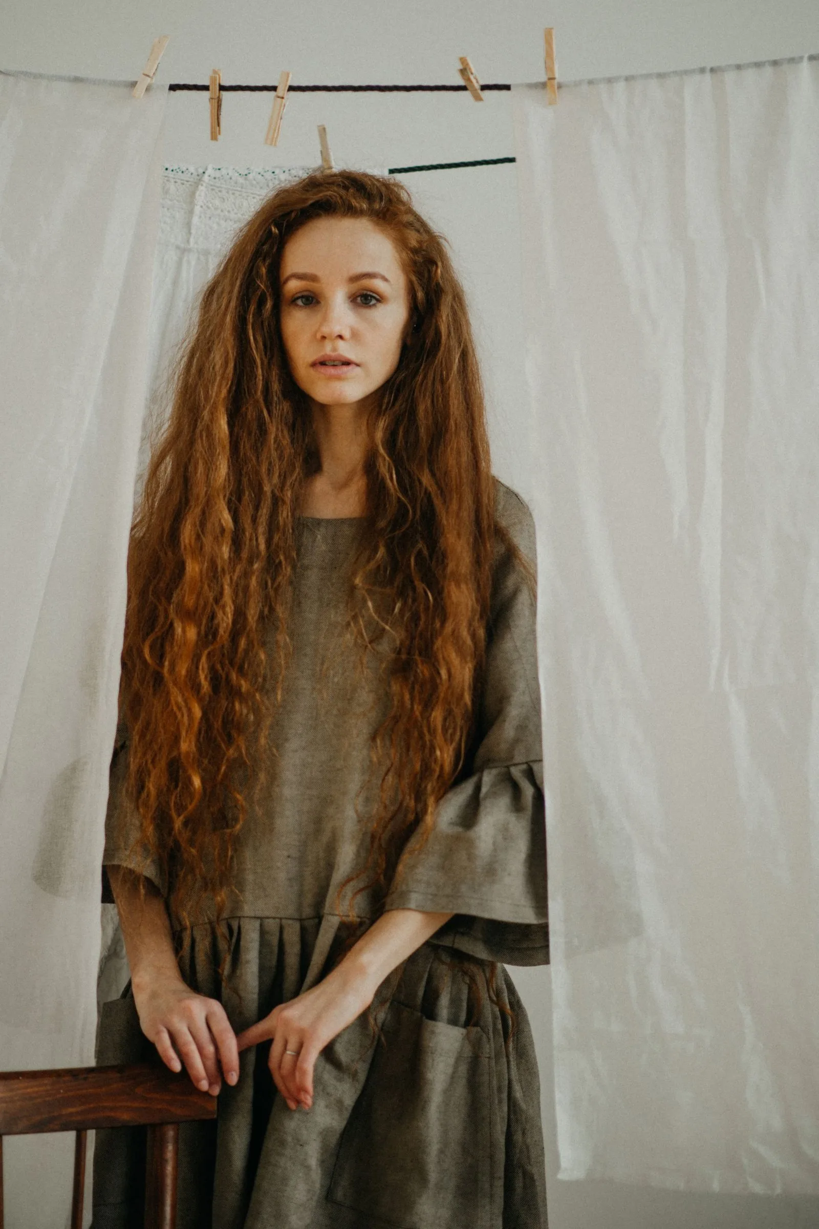 linen smock dress