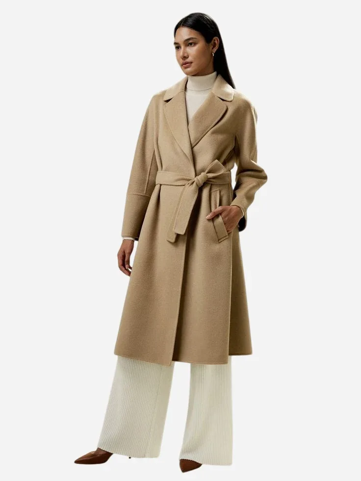 Camel wrap coat