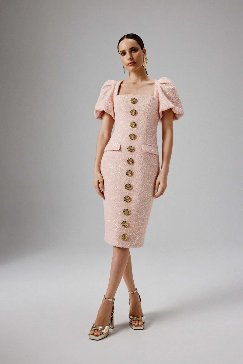 Cable Knit Merino Midi Dress