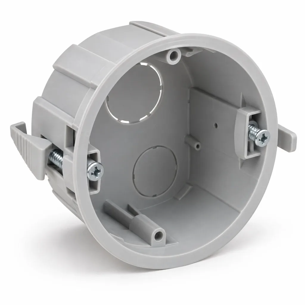 Plasterboard back box, single, 67 mm