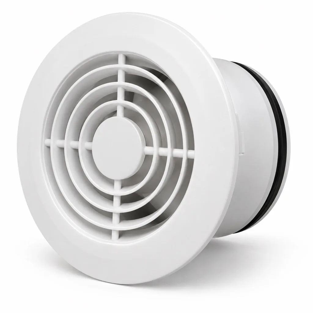 Self-regulating kitchen extract vent, 125 mm