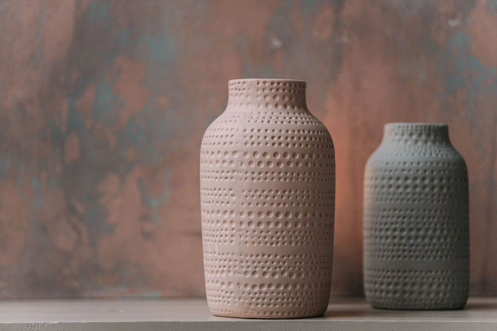 terracotta vase pair
